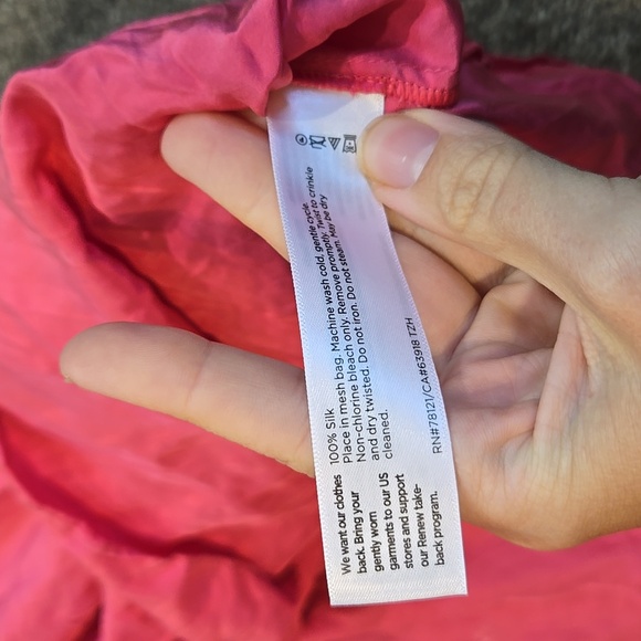 Eileen Fishet Women  Pink 100%Silk Sleeveless Long Maxi Dress Sz L - Picture 7 of 8